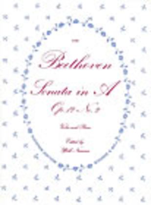 Book cover for Sonata in A, Op. 12, No. 2 with Piano