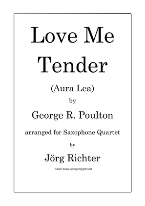 Love Me Tender (Aura Lea) für Saxophon Quartett
