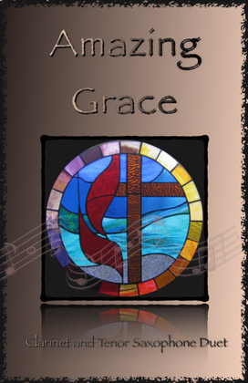 Book cover for Amazing Grace, Gospel style for Clarinet and Tenor Saxophone Duet