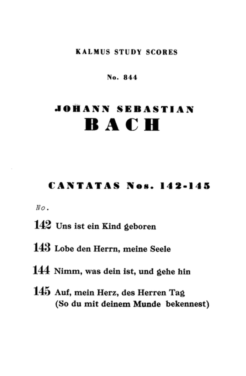 Cantatas No. 142-145