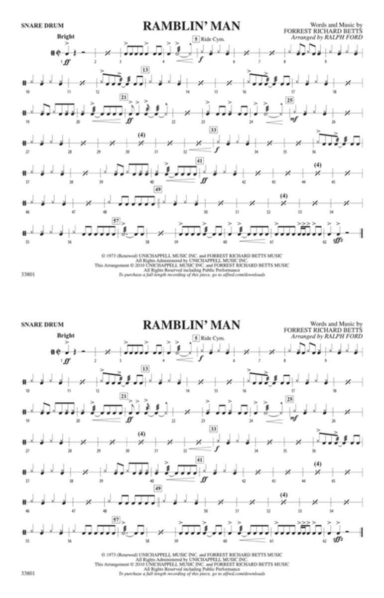 Ramblin' Man: Snare Drum