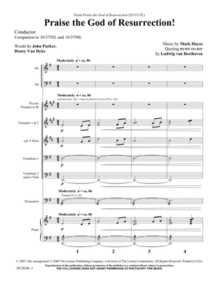 Praise the God of Resurrection! - Brass and Percussion Score and Parts - Digital