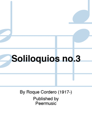 Book cover for Soliloquios no.3