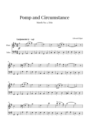 Book cover for Edward Elgar - Pomp and Circumstance (for Flute and Tuba)