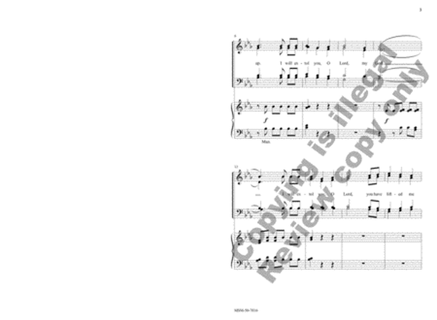 I Will Extol You, O Lord (Choral Score) image number null