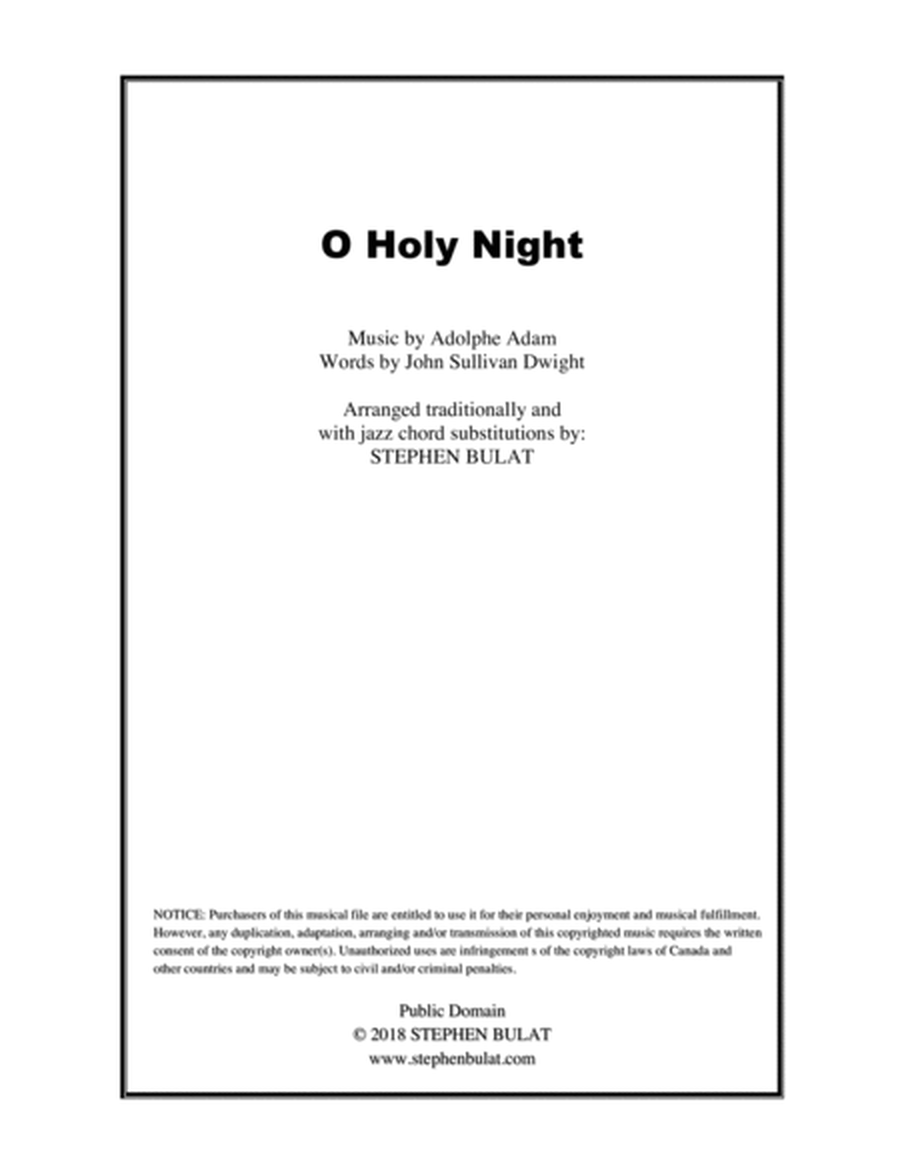 O Holy Night - Lead sheet arranged in traditional and jazz style (key of Ab) image number null
