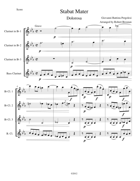 Stabat Mater: Dolorosa by Giovanni Battista Pergolesi - Woodwind Quartet -  Digital Sheet Music | Sheet Music Plus