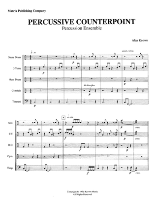 Book cover for Percussive Counterpoint: Score