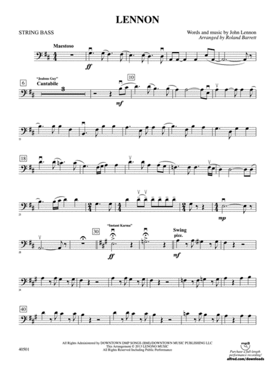 Lennon: String Bass by John Lennon Full Orchestra - Digital Sheet Music