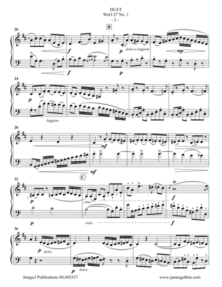 Beethoven: Three Duets WoO 27 for Clarinet & Cello image number null