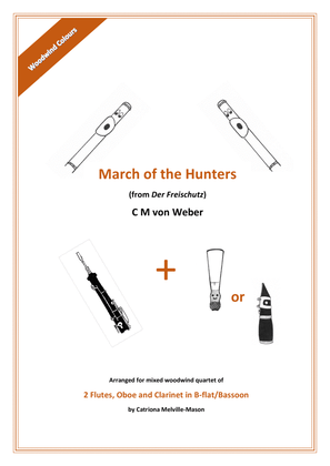 Book cover for March of the Hunters (2 flutes, oboe & clarinet/bassoon)