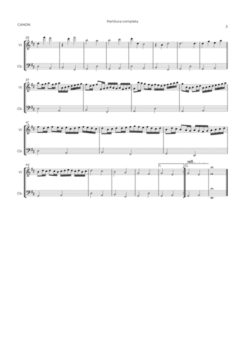 CANON IN D - VIOLIN & CONTRABASS image number null
