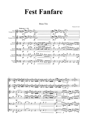 Book cover for Fest Fanfare - Classical Festive Fanfare - Opener - Brass Trio