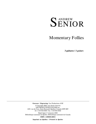 Book cover for Momentary Follies