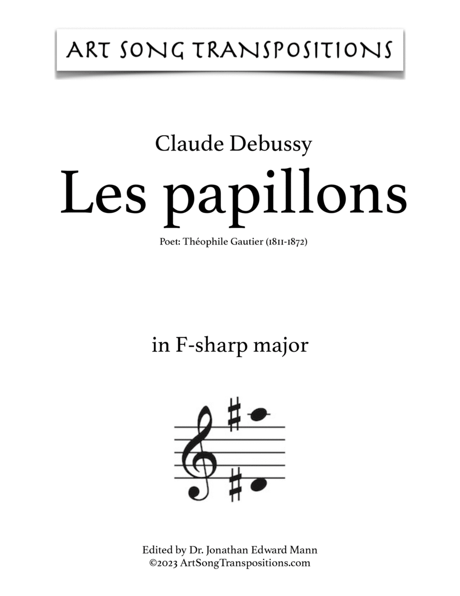 DEBUSSY: Les papillons (transposed to F-sharp major)