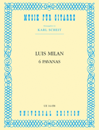 Book cover for Pavanes, 6, Guitar, Scheit