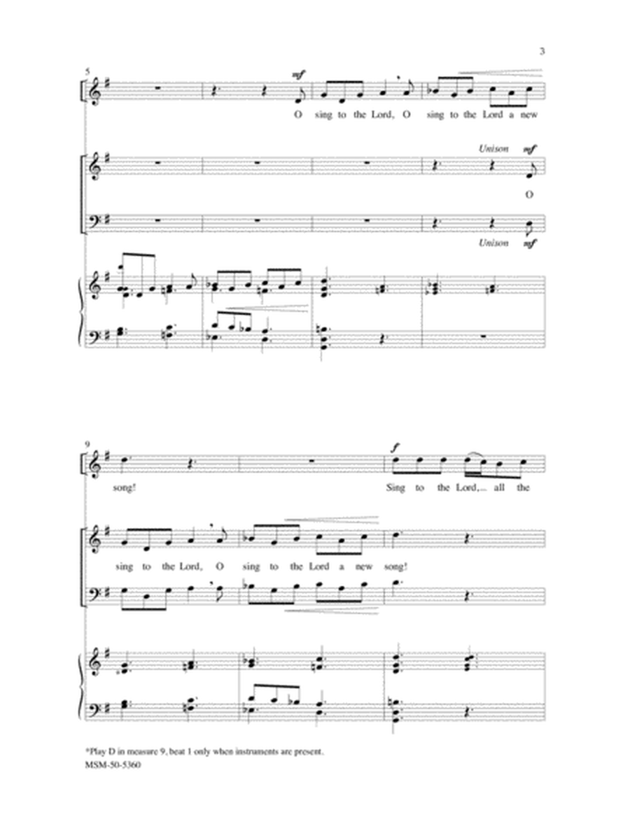 O Sing to the Lord a New Song (Choral Score) image number null