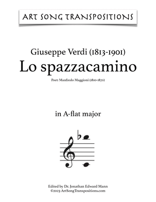 Book cover for VERDI: Lo spazzacamino (transposed to A-flat major)