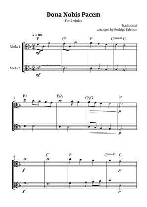 Book cover for Dona Nobis Pacem - for 2 violas (with chords)