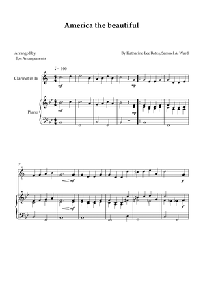 America The Beautiful - Clarinet solo and piano