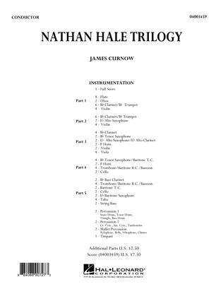 Book cover for Nathan Hale Trilogy - Conductor Score (Full Score)