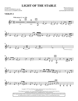 Book cover for Light Of The Stable (from All Is Well) (arr. David Angerman) - Violin 2