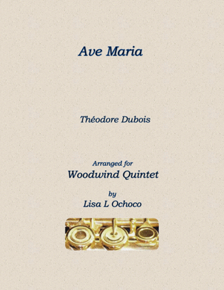 Book cover for Ave Maria for Woodwind Quintet