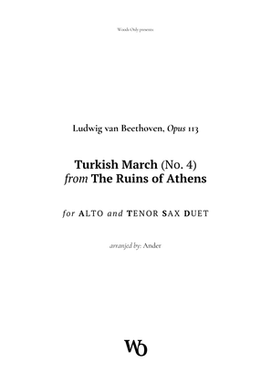 Turkish March by Beethoven for Saxophone Duet