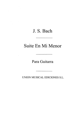 Book cover for Suite En Mi Menor