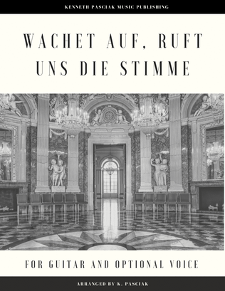 Book cover for Wachet auf ruft uns die Stimme (for Guitar and optional Voice)