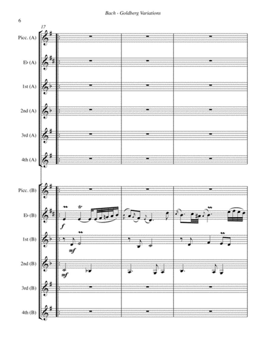 Goldberg Variations BWV 988 Selections for 12-part Trumpet Ensemble
