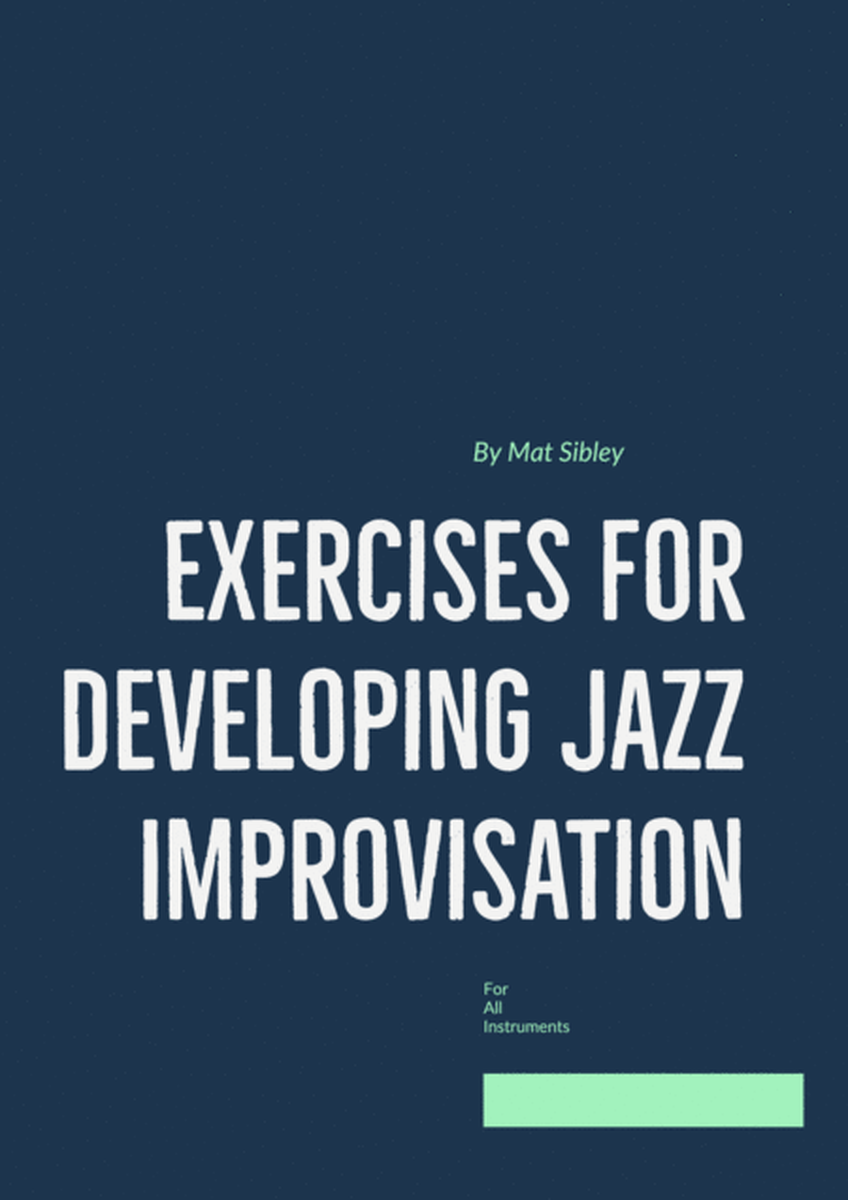 Exercises for Developing Jazz Improvisation Eb Version image number null