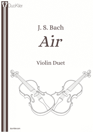 Book cover for Bach - Air (Violin Duet)