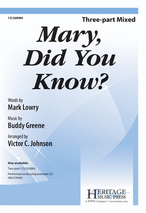 Book cover for Mary, Did You Know?