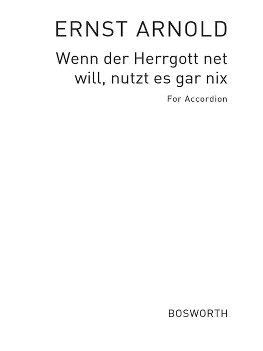 Arnold, E Wenn Der Herrgott Net Will Lied... Acdn
