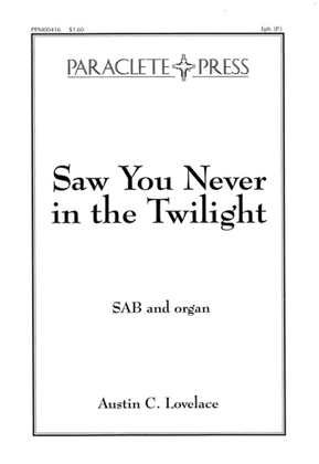 Book cover for Saw You Never in the Twilight