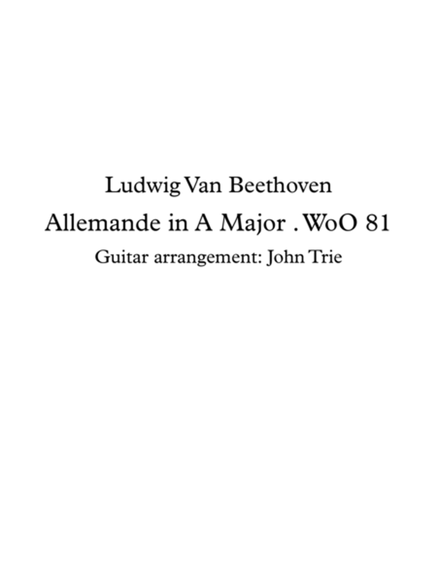 Allemande in A major - WoO 81 - tab image number null