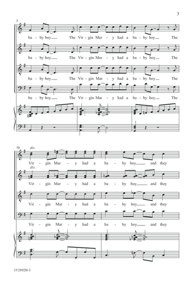 The Virgin Mary Had a Baby Boy by Andre J. Thomas 4-Part - Digital Sheet Music