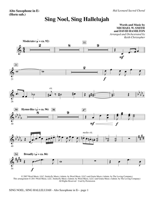 Book cover for Sing Noel, Sing Hallelujah - Alto Sax (sub. Horn)