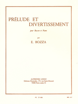 Prelude Et Divertissement (bassoon & Piano)