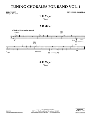 Book cover for Tuning Chorales for Band - Percussion 1