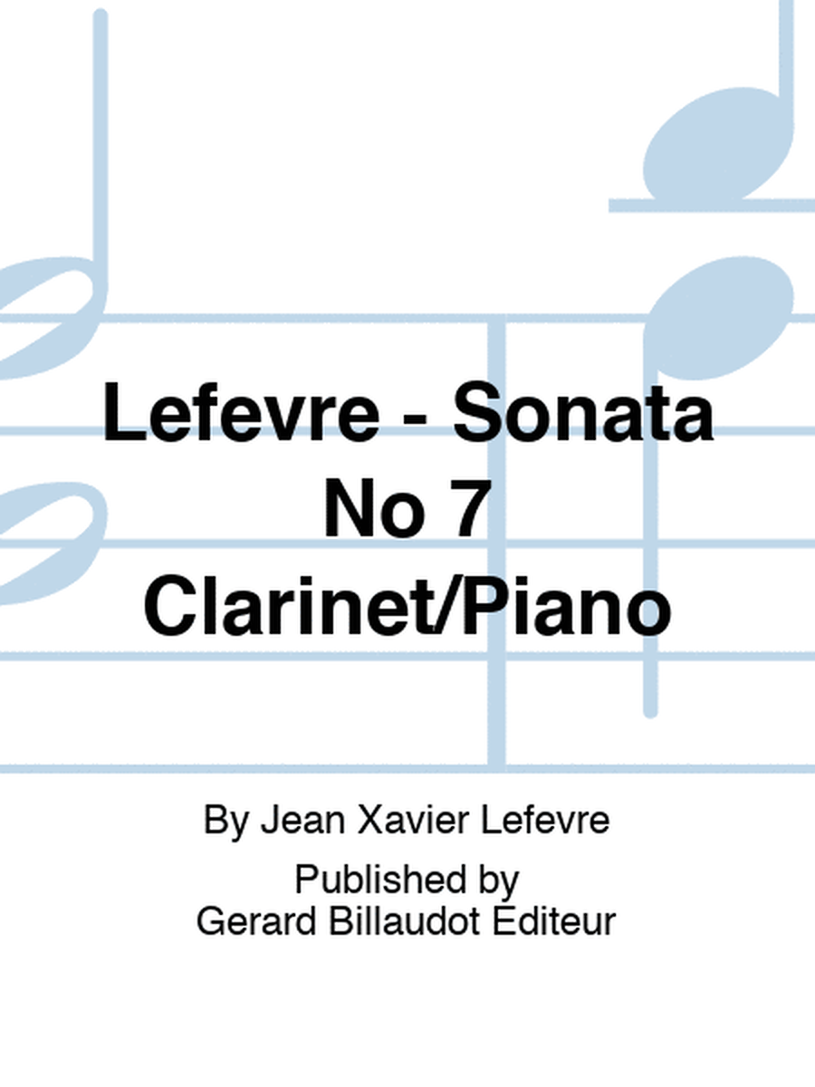 Lefevre - Sonata No 7 Clarinet/Piano
