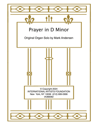 Prayer in D Minor for organ manuals by Mark Andersen