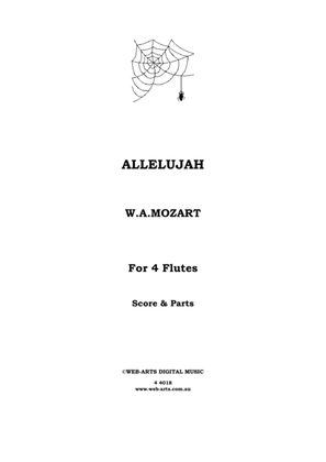 Book cover for ALLELUJAH from Motet Exsultate Jubilate for 4 flutes - MOZART
