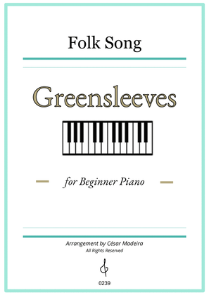 Book cover for Greensleeves - Easy Piano - W/Chords (Full Score)