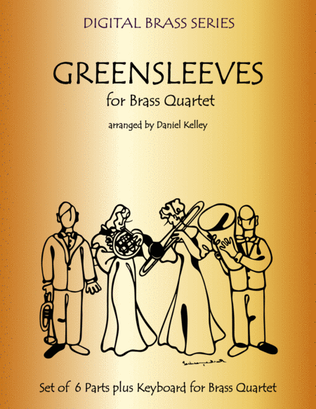 Book cover for Greensleeves (What Child Is This?) for Brass Quartet (2 Trumpets, Trombone, Bass Trombone or Tuba) w