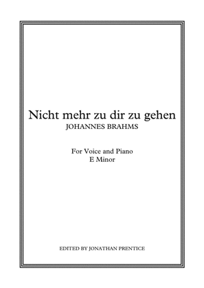 Book cover for Nicht mehr zu dir zu gehen (E Minor)