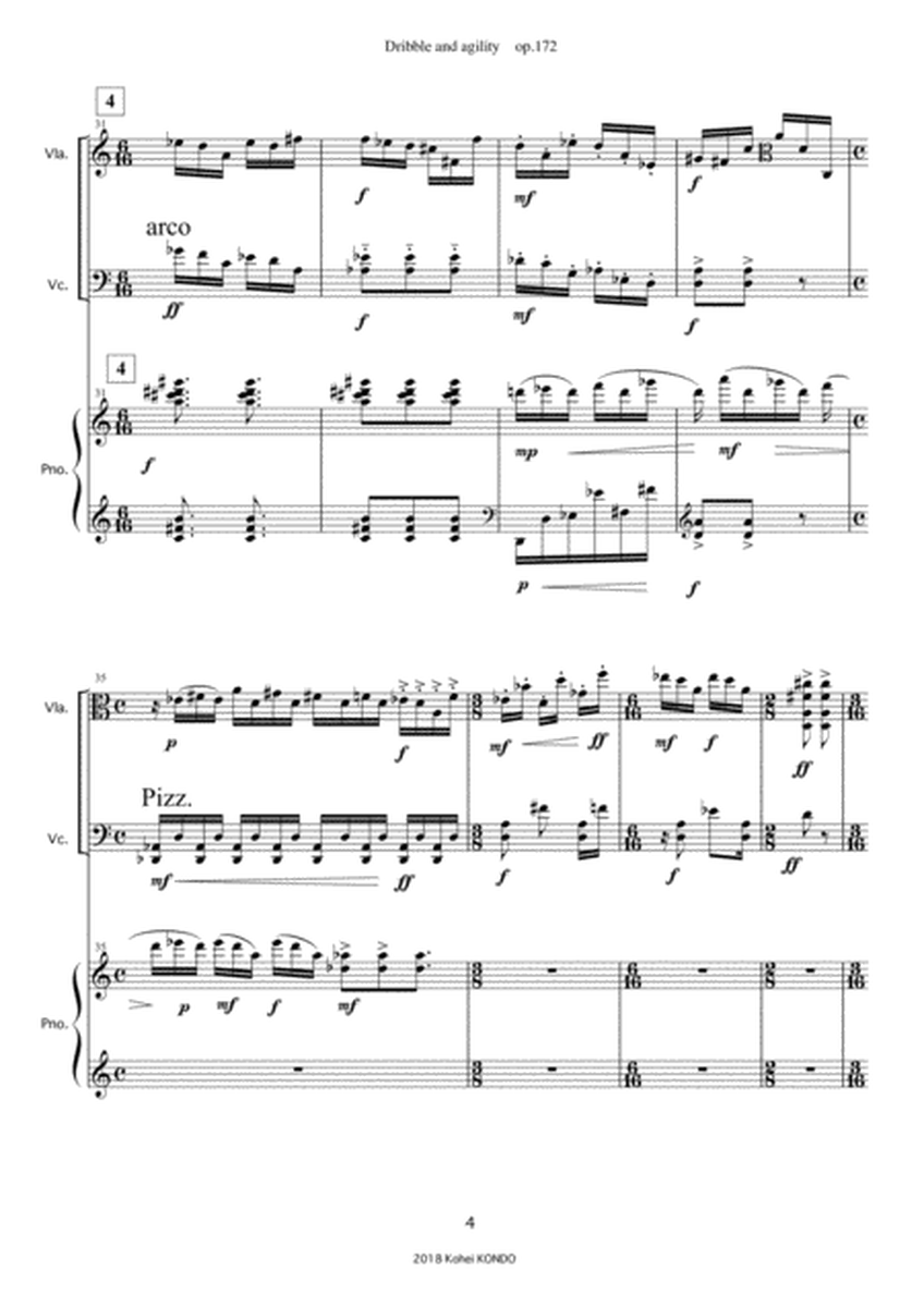 Trio for viola,cello and piano Dribble and agility Op.172