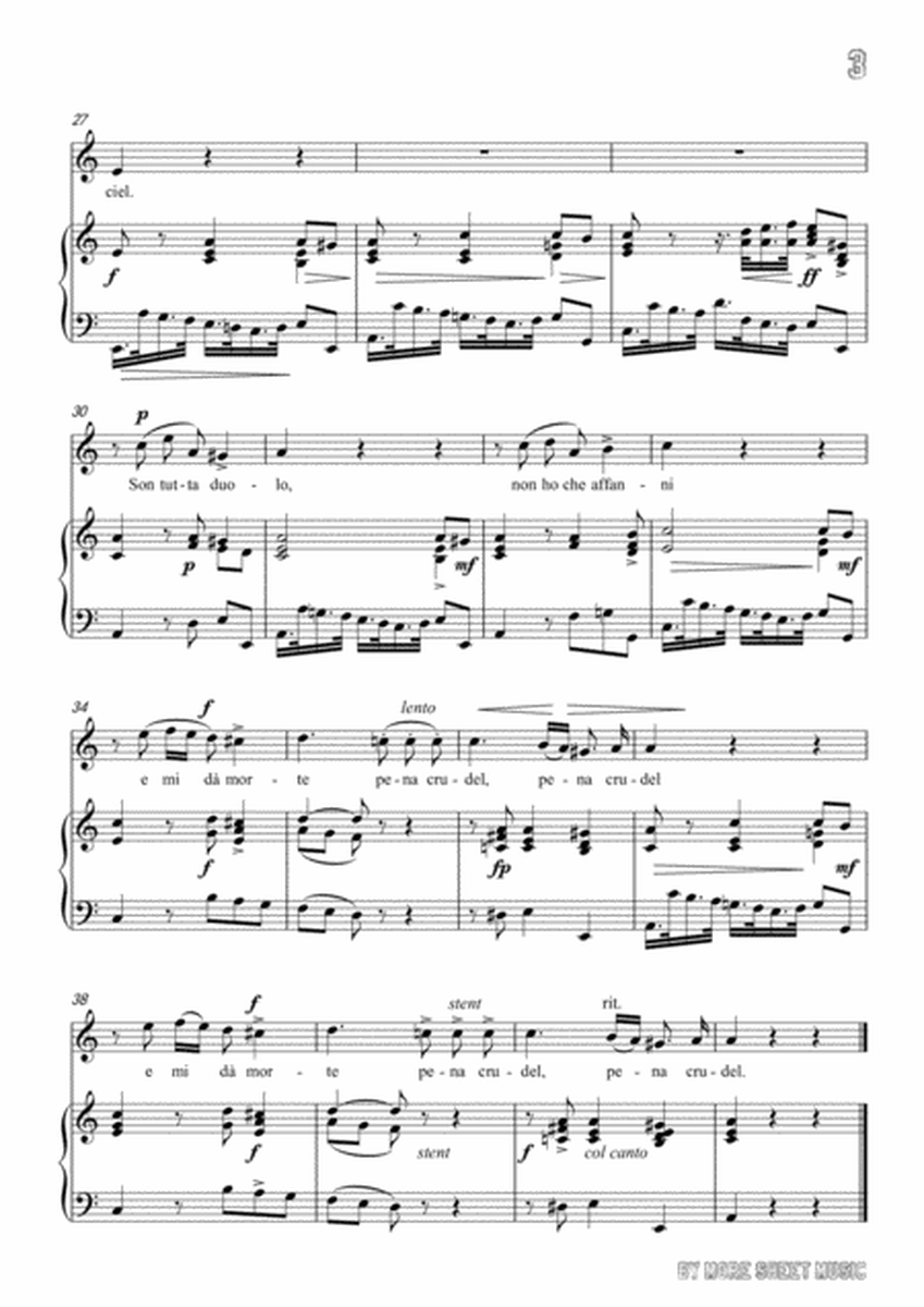Scarlatti-Son Tutta Duolo in a minor,for Voice and Piano image number null