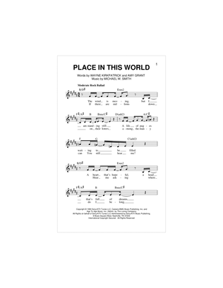 Book cover for Place In This World